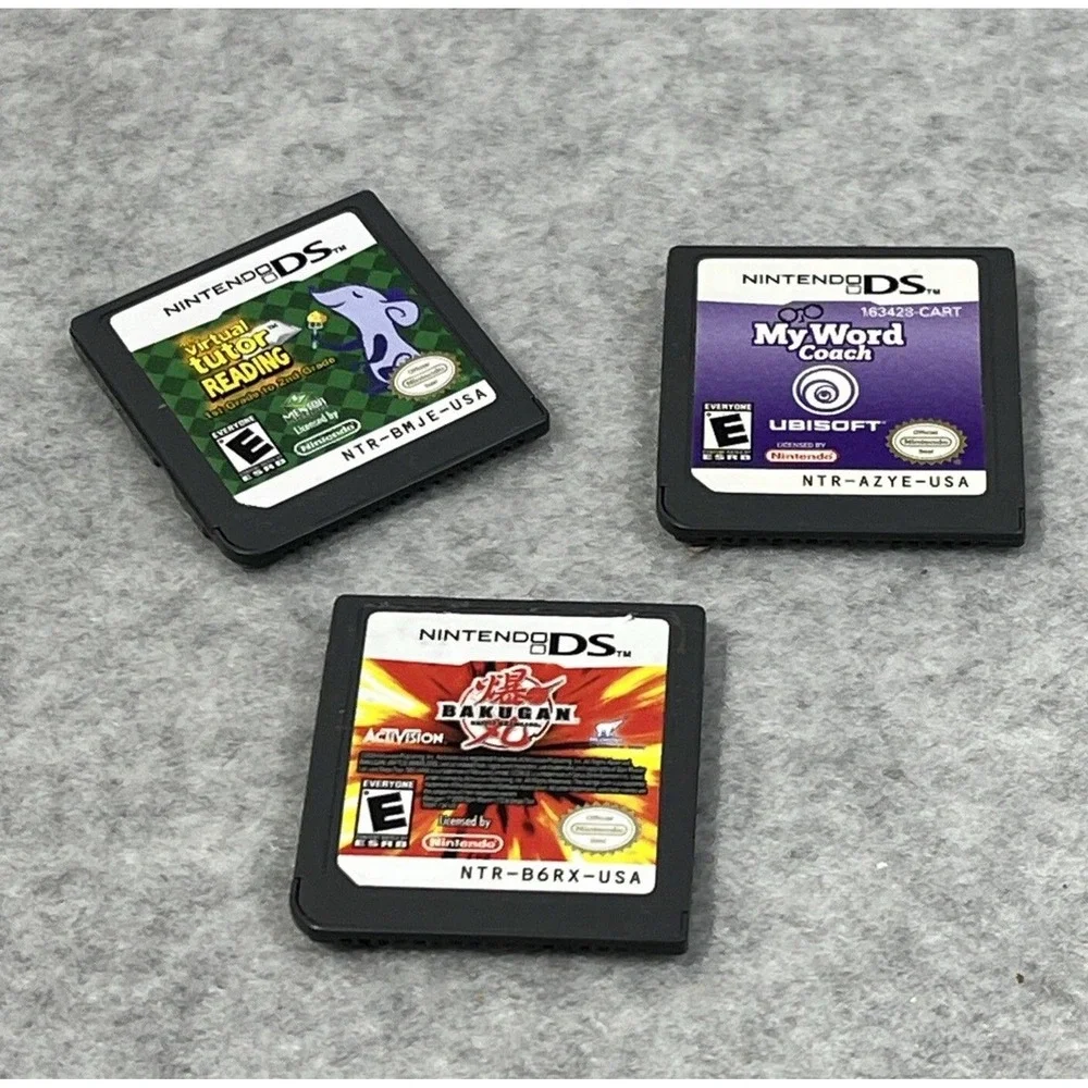 Nintendo DS Games Lot of 3 Bakugan Battle Brawlers Virtual Tutor Reading My Word